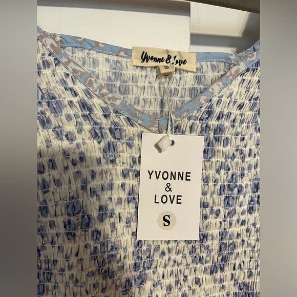 Smocked Mini Dress Size Small - Picture 2 of 5